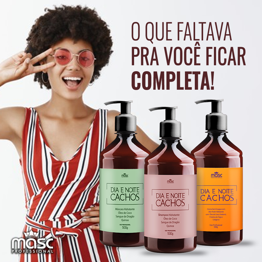 Cachos Dia e Noite 500g - Kit com 3 Masc Professional